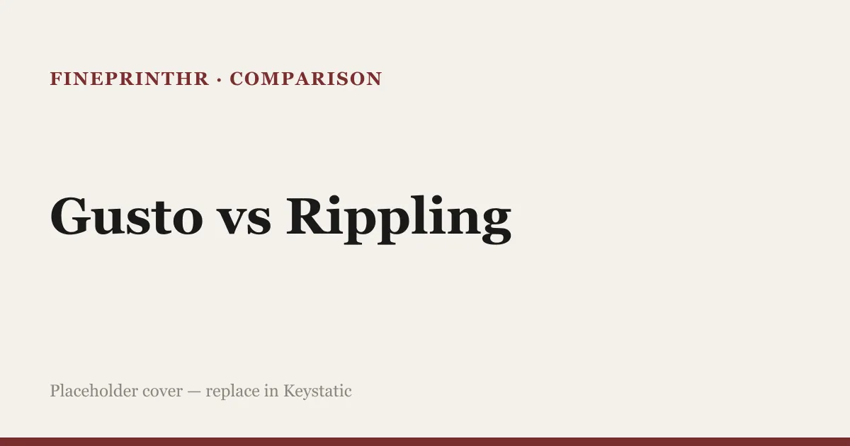 Gusto versus Rippling comparison illustration